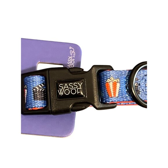 Disney Sassy Woof Adjustable Dog Pet Collar Blue Red Mickey Mouse Sz Small NWT - Picture 3 of 5